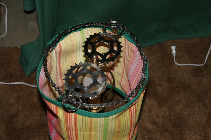 Bicycle Gear And Bicycle Chain Lamp Shade Holder