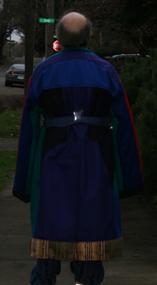 Back View Of Large Artistic Wool Coat
