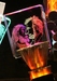 Abraham Lincoln And Jesus Christ Intimate Moment Light Art Sculpture With Engraved Glass