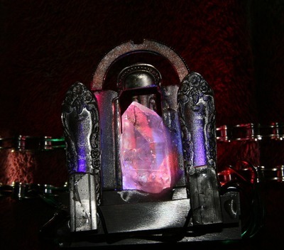 Lighted Crystal Shrine Belt Buckle For Bicycle Chain Belt