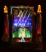 Mark Allyn And Bridesmaid Light Art Sculpture Using Engraved Glass And Steel