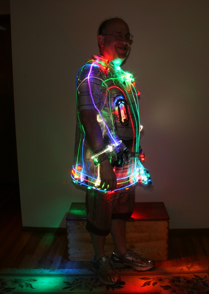 Light Art Jacket And Spotlights And Jewelry
