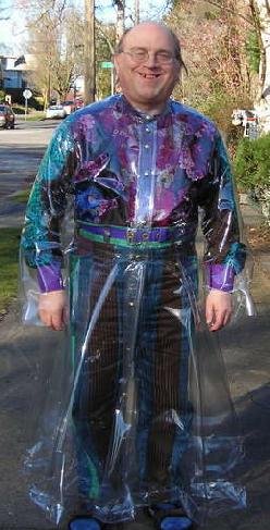 Clear Plastic Skirted Raincoat